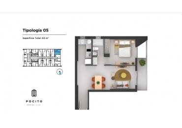 Venta de departamento se 1 dormitorio en Pocito Social Life Posesion 2026 
